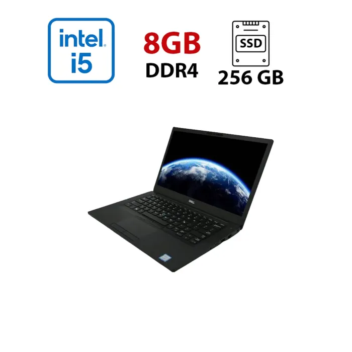 Ноутбук Dell Latitude 7490 / 14" (1920x1080) IPS / Intel Core i5-8350U (4 (8) ядра по 1.7 - 3.6 GHz) / 8 GB DDR4 / 256 GB SSD / Intel UHD Graphics 620 / WebCam б/в - зображення 1