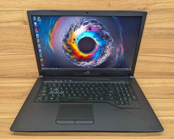 Ігровий ноутбук Asus Strix GL703GM / 17.3" (1920x1080) IPS / Intel Core i7-8750H (6 (12) ядер по 2.2 - 4.1 GHz) / 32 GB DDR4 / 512 GB SSD / nVidia GeForce GTX 1060, 6 GB GDDR5, 192-bit / WebCam / Windows 10 б/в - зображення 2