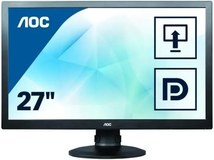 Монітор AOC E2770PQU / 27" (1920x1080) TN / 1x HDMI, 1x DP, 1x DVI, 1x VGA, 2x Audio, 1x USB 3.0, 4x USB 2.0 / 2x 2W / VESA 100x100 / 300 кд/м2 Pivot  б/в - зображення 2