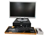 Комплект ПК: HP Compaq SFF / Intel Core i5-4430 (2 (4) ядра по 1.7 - 2.7 GHz) / 8 GB DDR3 / 120 GB SSD / Intel HD Graphics 4400 + Монітор Philips Brilliance 241B4L / 24" (1920x1080) TN + клавіатура та миша б/в