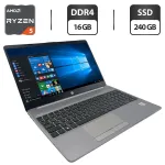 Ноутбук HP 255 G8 / 15.6" (1920x1080) TN / AMD Ryzen 5 3500U (4 (8) ядра по 2.1 - 3.7 GHz) / 16 GB DDR4 / 240 GB SSD / AMD Radeon Vega 8 Graphics / WebCam б/в