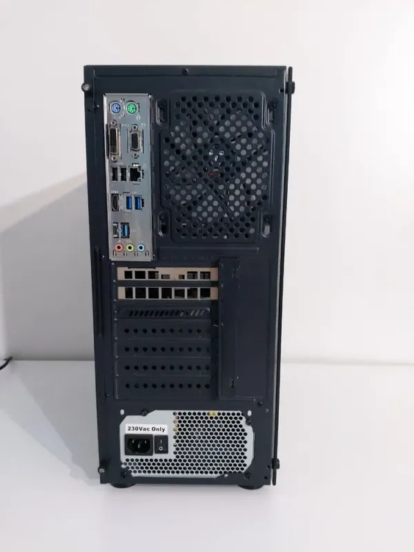 Комплект ПК: DarkFlash Aquarius Mesh Black Tower / Intel Core i5-7400 (4 ядра по 3.0 - 3.5 GHz) / 16 GB DDR4 / 250 GB SSD + 480 GB SSD / nVidia P106-100, 6 GB GDDR5, 192-bit / 300W + Монітор LG 24MB37PM-B / 24" (1920x1080) IPS + Мишка, кабелі підключе б/в - зображення 6