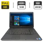 Ноутбук Dell Latitude E6540 / 15.6" (1920x1080) TN / Intel Core i7-4800MQ (4 (8) ядра по 2.7 - 3.7 GHz) / 16 GB DDR3 / 240 GB SSD / Intel HD Graphics 4600 / DVD-ROM б/в