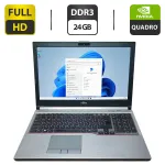 Мобільна робоча станція Fujitsu Celsius H730 / 15.6" (1920x1080) TN / Intel Core i7-4810MQ (2 (4) ядер по 2.8 - 3.8 GHz) / 24 GB DDR3 / 128 GB SSD / nVidia Quadro K510M, 1 GB GDDR5, 64-bit / WebCam б/в