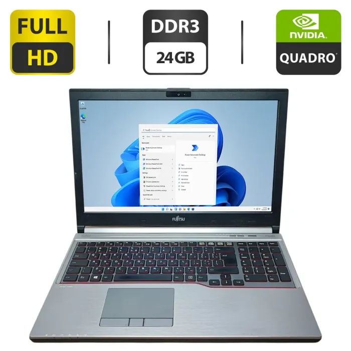 Мобільна робоча станція Fujitsu Celsius H730 / 15.6" (1920x1080) TN / Intel Core i7-4810MQ (2 (4) ядер по 2.8 - 3.8 GHz) / 24 GB DDR3 / 128 GB SSD / nVidia Quadro K510M, 1 GB GDDR5, 64-bit / WebCam б/в - зображення 1