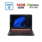 Ігровий ноутбук Б-класу Acer Nitro 5 AN515-54-54W2 / 15.6" (1920x1080) IPS / Intel Core i5-9300H (4 (8) ядра по 2.4 - 4.1 GHz) / 16 GB DDR4 / 480 GB SSD / nVidia GeForce GTX 1050, 3 GB GDDR5, 96-bit / WebCam б/в