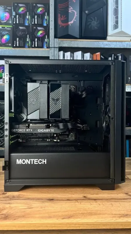 Збірка під замовлення: комп'ютер Montech Air 100 Lite Black Tower / Intel Core i5-13600KF (14 (20) ядер по 2.6 - 5.1 GHz) / 32 GB DDR4 / 1000 GB SSD M.2 / nVidia GeForce RTX 3060, 12 GB GDDR6, 192-bit / 650W - зображення 5