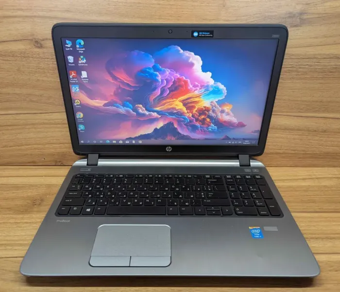 Ноутбук HP ProBook 450 G2 / 15.6" (1366x768) TN / Intel Core i7-4510U (2 (4) ядра по 2.0 - 3.1 GHz) / 8 GB DDR3 / 240 GB SSD / Intel HD Graphics 4400 / WebCam / Fingerprint / Windows 10 б/в - зображення 2