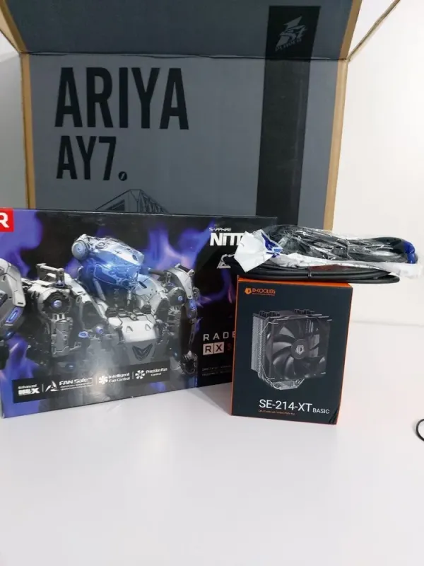 Ігровий ПК 1stPlayer Ariya AY7 Tower / Intel Core i5-9400 (6 ядер по 2.9 - 4.1 GHz) / 16 GB DDR4 / 480 GB SSD + 512 GB SSD M.2 / AMD Radeon RX 590, 8 GB GDDR5, 256-bit / 500W б/в - зображення 7