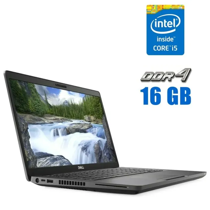 Ультрабук Dell Latitude 5401 / 14" (1920x1080) IPS / Intel Core i5-9400H (4 (8) ядра по 2.5 - 4.3 GHz) / 16 GB DDR4 / 240 GB SSD / Intel UHD Graphics 630 / WebCam б/в - зображення 1