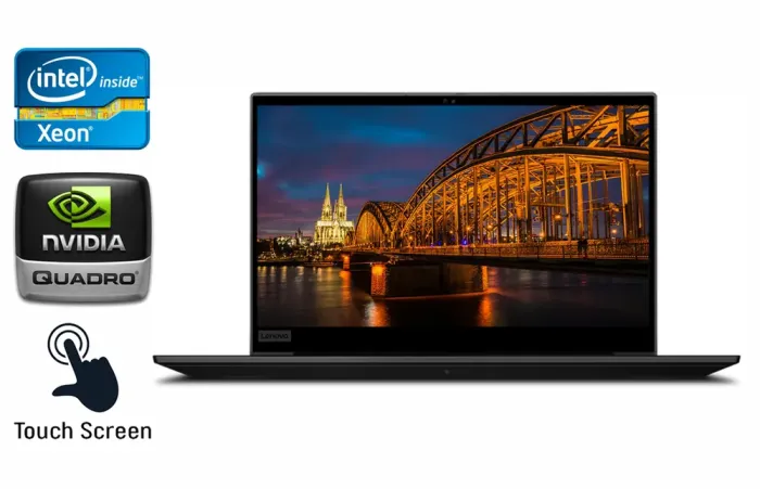 Ноутбук рабочая станция Б-клас Lenovo ThinkPad P1 / 15.6" (3840x2160) IPS Touch / Intel Xeon E-2176M (6 (12) ядер по 2.7 - 4.4 GHz) / 16 GB DDR4 / 512 GB SSD / nVidia Quadro P2000, 4 GB GDDR5, 128-bit / WebCam / Fingerprint / Windows 10 б/в - зображення 1