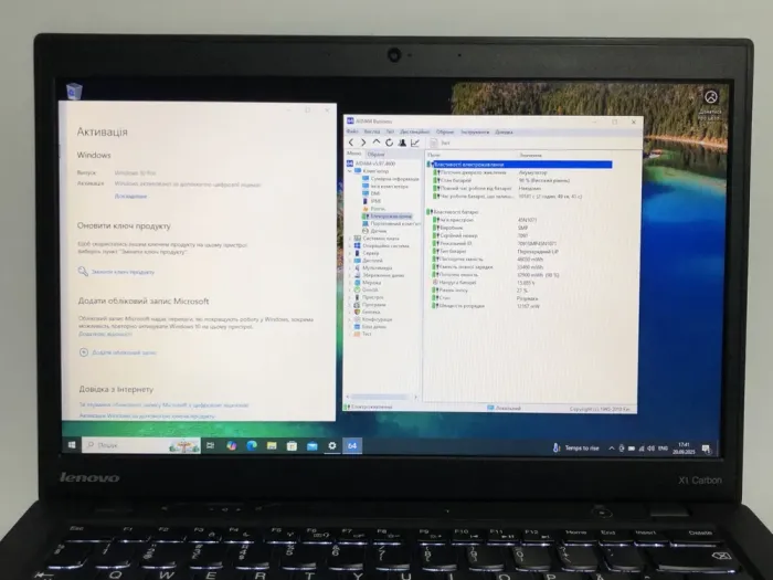 Ультрабук Lenovo ThinkPad X1 Carbon Gen 1 / 14" (1600x900) TN / Intel Core i5-3427U (2 (4) ядра по 1.8 - 2.8 GHz) / 8 GB DDR3 / 256 GB SSD / Intel HD Graphics 4000 / WebCam / Win 10 Pro б/в - зображення 10