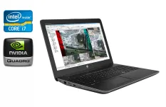 Мобільна робоча станція Б-клас HP zBook 15 G3 / 15.6" (1920x1080) IPS / Intel Core i7-6820HQ (4 (8) ядра по 2.7 - 3.6 GHz) / 16 GB DDR4 / 512 GB SSD / nVidia Quadro M1000M, 2 GB DDR3, 128-bit / Fingerprint / WebCam б/в