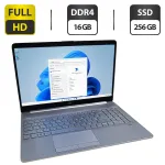 Ультрабук Б-клас HP Laptop 15-dw3033dx / 15.6" (1920x1080) IPS / Intel Core i3-1115G4 (2 (4) ядра по 4.1 GHz) / 16 GB DDR4 / 256 GB SSD / Intel UHD Graphics / WebCam / Windows 11 Pro б/в