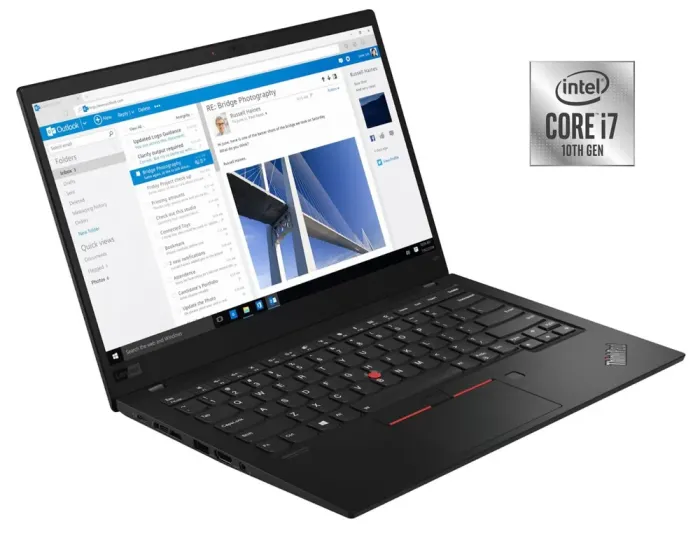 Ультрабук Б-клас Lenovo Thinkpad X1 Carbon Gen 7 / 14" (1920x1080) IPS / Intel Core i7-10710U (6 (12) ядер по 1.1 - 4.7 GHz) / 16 GB DDR4 / 512 GB SSD / Intel Iris Xe Graphics / WebCam б/в - зображення 1