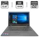 Ноутбук Lenovo IdeaPad 110-15IBR / 15.6" (1366x768) TN / Intel Celeron N3060 (2 ядра по 1.6 - 2.48 GHz) / 4 GB DDR3 / 120 GB SSD / Intel HD Graphics 405 / WebCam / DVD-ROM б/в