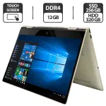 Ноутбук-трансформер Б-клас HP Envy x360 15m-bp012dx / 15.6" (1920x1080) IPS Touch / Intel Core i5-7200U (2 (4) ядер по 2.5 - 3.1 GHz) / 12 GB DDR4 / 256 GB SSD + 320 GB HDD / Intel HD Graphics 620 / WebCam / Windows 10 Pro б/в