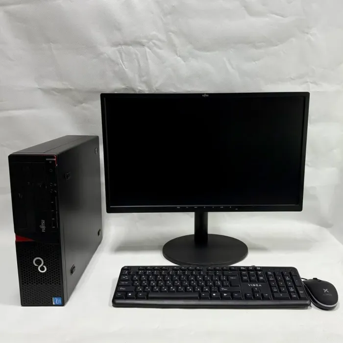 Комплект ПК: Fujitsu Esprimo E720 E85 SFF / Intel Core i5-4440 (2 ядра по 3.1 - 3.3 GHz) / 8 GB DDR3 / 500 GB HDD / Intel HD Graphics 4600 / DVD-ROM + Монітор Fujitsu B24-8 TS Pro / 24" (1920x1080) IPS / VGA, DVI, HDMI б/в - зображення 3