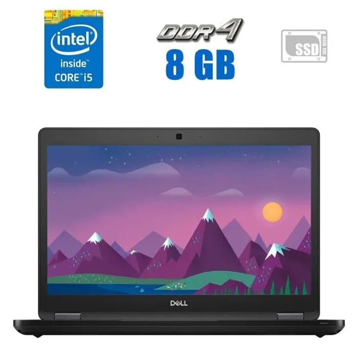 Ультрабук Б-клас Dell Latitude 5490 / 14" (1366x768) TN / Intel Core i5-8350U (4 (8) ядра по 1.7 - 3.6 GHz) / 8 GB DDR4 / 240 GB SSD / Intel UHD Graphics 620 / WebCam / HDMI б/в - зображення 1