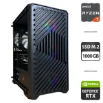 Збірка під замовлення: ігровий ПК 1stPlayer Trilobite T5 Black Tower / AMD Ryzen 7 5700X (8 (16) ядер по 3.4 - 4.6 GHz) / 32 GB DDR4 / 1000 GB SSD M.2 / nVidia GeForce RTX 3070, 8 GB GDDR6, 256-bit / 650W б/в