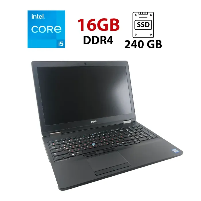 Ноутбук Dell Latitude 3510 / 15.6" (1920x1080) IPS / Intel Core i5-10210U (4 (8) ядра по 1.6 - 4.2 GHz) / 16 GB DDR4 / 240 GB SSD / Intel UHD Graphics / WebCam / HDMI б/в - зображення 1