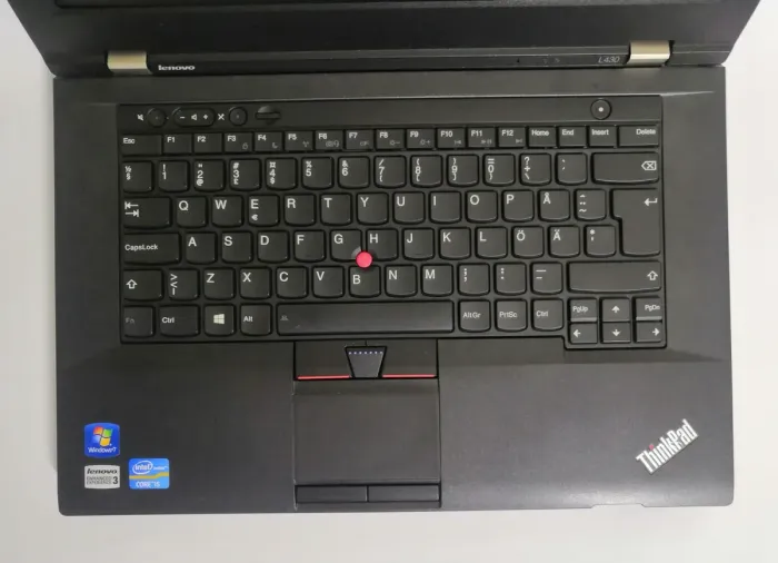 Ноутбук Lenovo ThinkPad L430 / 14'' (1366x768) TN / Intel Core i5-3230M (2 (4) ядра по 2.6 - 3.2 GHz) / 4 GB DDR3 / 320 GB HDD / nVidia NVS 5400M, 1 GB GDDR3, 128-bit / DVD-ROM / VGA / Windows 10 Home б/в - зображення 3