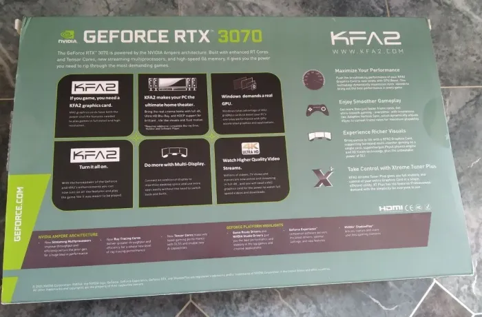 Дискретна відеокарта KFA2 GeForce RTX 3070 EX, 8 GB GDDR6, 256-bit / DisplayPort, HDMI (1-Click OC) (37NSL6MD2V7K) б/в - зображення 8