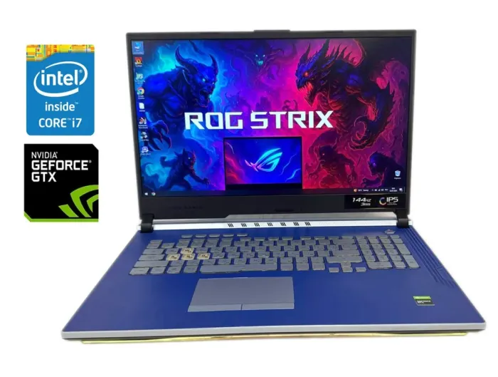 Ігровий ноутбук Б-клас Asus ROG Strix G17 G731GU / 17.3" (1920x1080) IPS / Intel Core i7-9750H (6 (12) ядер по 2.6 - 4.5 GHz) / 16 GB DDR4 / 1000 GB SSD NVMe / nVidia GeForce GTX 1660 Ti, 6 GB GDDR6, 192-bit / WebCam б/в - зображення 1