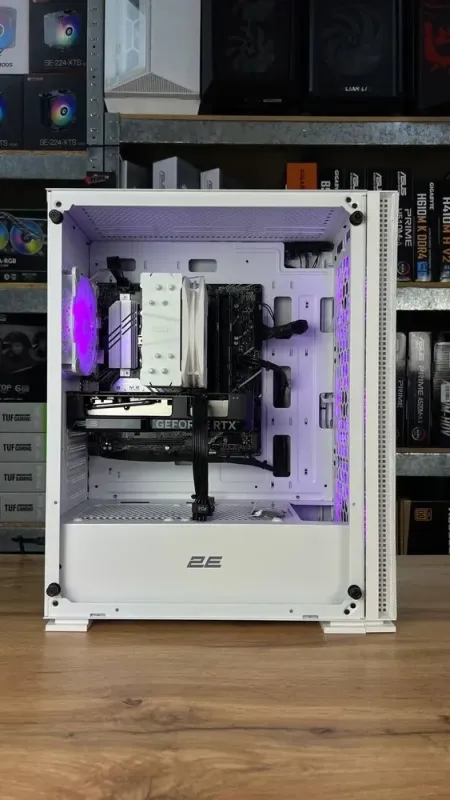 Збірка під замовлення: ігровий ПК 2E Gaming Virtus Neo G3301NW White Tower / Intel Core i5-12400F (6 (12) ядер по 2.5 - 4.4 GHz) / 16 GB DDR4 / 1000 GB SSD M.2 / nVidia GeForce RTX 4060, 8 GB GDDR6, 128-bit / 650W / HDMI - зображення 4