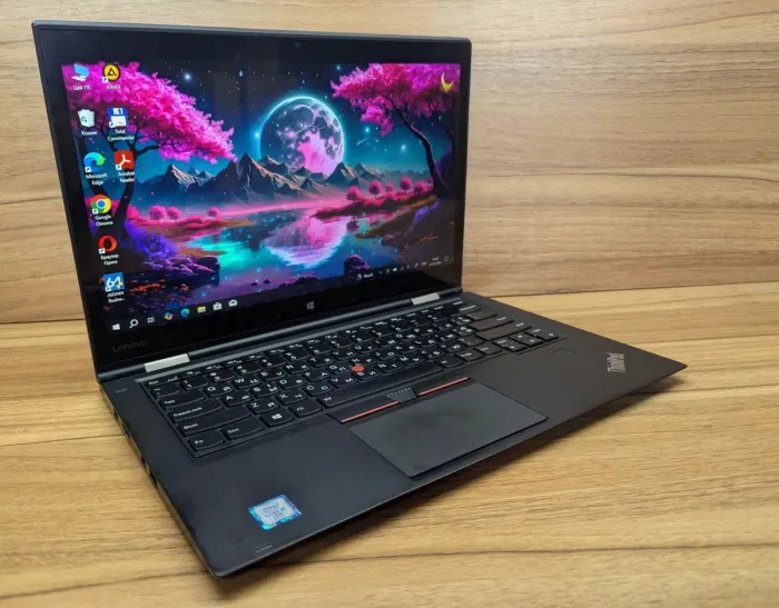 Ноутбук-трансформер Lenovo ThinkPad X1 Yoga 1 st / 14" (1920x1080) IPS Touch / Intel Core i5-6300U (2 (4) ядра по 2.4 - 3.0 GHz) / 8 GB DDR3 / 256 GB SSD / Intel HD Graphics 520 / WebCam / TouchID / Windows 10 б/в - зображення 4