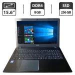 Ноутбук Acer TravelMate P259 / 15.6" (1366x768) TN / Intel Core i5-7200U (2 (4) ядра по 2.5 - 3.1 GHz) / 8 GB DDR4 / 256 GB SSD / Intel HD Graphics 620 / WebCam / DVD-ROM б/в