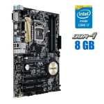 Комплект: материнська плата Asus Z170-P / LGA1151 / Intel Core i7-6700 (4 (8) ядра по 3,4 - 4,0 ГГц) / 32 ГБ DDR4 / Intel HD Graphics 530 + Кулер б/в