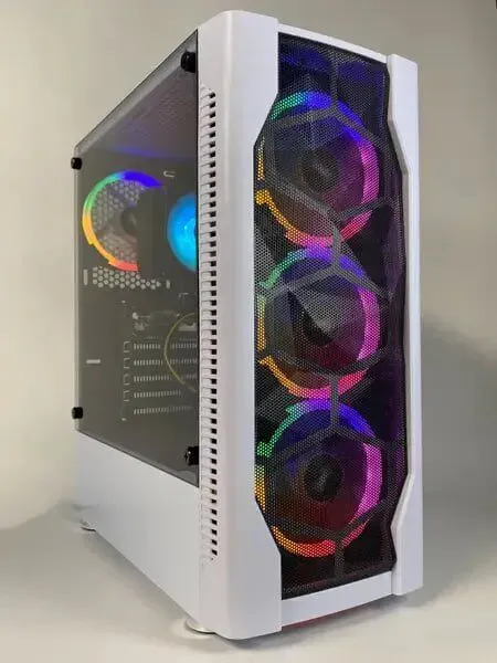 Ігровий ПК 1stPlayer White ATX / AMD Ryzen 5 2600 (6 (12) ядер 3,4 - 3,9 ГГц) / 16 ГБ DDR4 / 128 ГБ SSD + 1000 ГБ HDD / AMD Radeon RX 570, 8 ГБ GDDR5, 256-біт / 500 Вт / Asus Prime A520M-K б/в - зображення 2