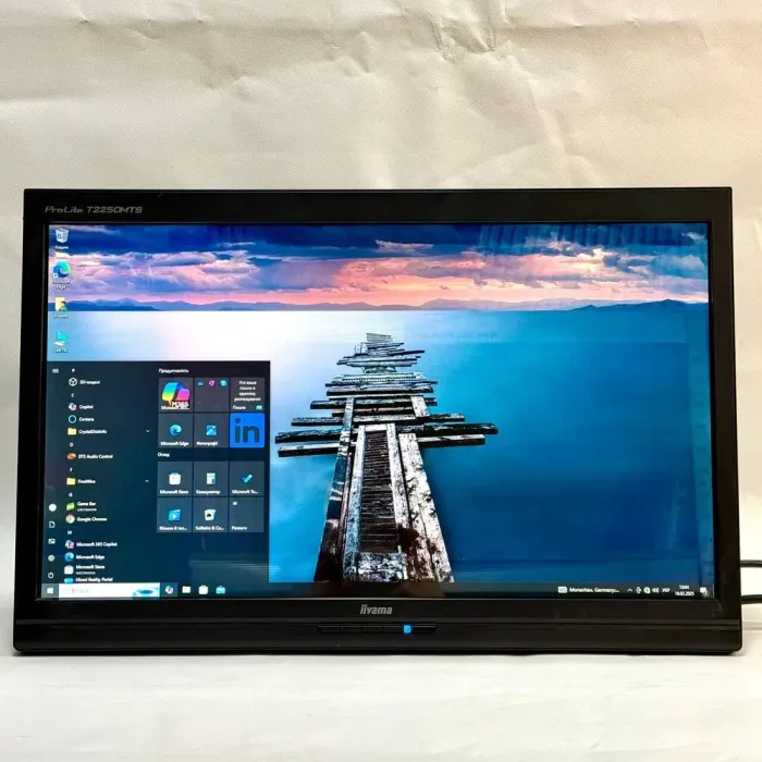 Монітор Iiyama ProLite T2250MTS / 22" (1920x1080) TN Touch / USB, VGA, DVI / Вбудовані колонки 2x 1W / VESA 100x100 б/в - зображення 2