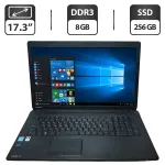 Ноутбук Б-клас Toshiba Satellite C70-B-140 / 17.3" (1600x900) TN / Intel Core i5-4210U (2 (4) ядра по 1.7 - 2.7 GHz) / 8 GB DDR3 / 256 GB SSD / Intel HD Graphics 4400 / WebCam / DVD-ROM б/в