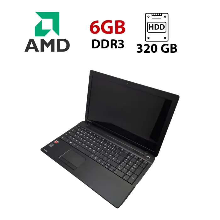 Ноутбук Toshiba Satellite C50 / 15.6" (1366x768) TN / AMD A4-5000 (4 ядра по 1.5 GHz) / 6 GB DDR3 / 320 GB HDD / AMD Radeon HD 8330 Graphics / WebCam б/в - зображення 1