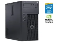 Робоча станція Dell Precision T1700 Tower / Intel Core i7-4770 (4 (8) ядра по 3.4 - 3.9 GHz) / 16 GB DDR3 / 480 GB SSD / nVidia Quadro 600, 1 GB DDR3, 128-bit / DVD-RW б/в