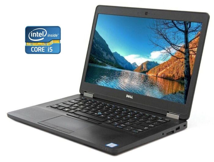 Ультрабук Б-клас Dell Latitude E5470 / 14" (1920x1080) TN / Intel Core i5-6300HQ (4 ядра по 2.3 - 3.2 GHz) / 8 GB DDR4 / 256 GB SSD / Intel HD Graphics 530 / WebCam / Win 11 б/в - зображення 1