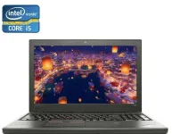 Ноутбук Lenovo ThinkPad T550 / 15.6" (1920x1080) TN / Intel Core i5-5300U (2 (4) ядра по 2.3 - 2.9 GHz) / 8 GB DDR3 / 500 GB HDD / Intel HD Graphics 5500 / WebCam б/в