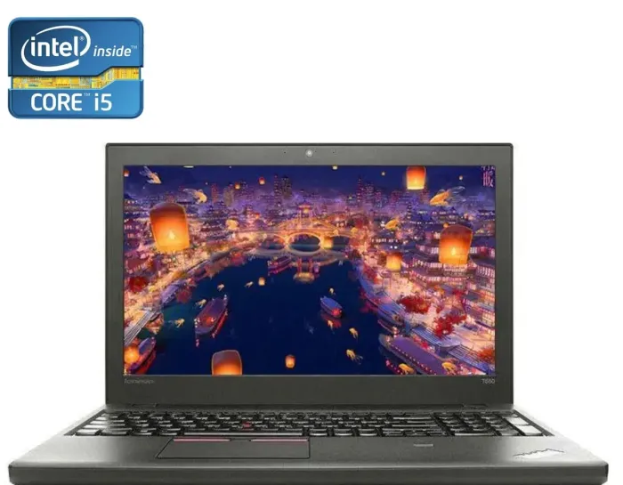 Ноутбук Lenovo ThinkPad T550 / 15.6" (1920x1080) TN / Intel Core i5-5300U (2 (4) ядра по 2.3 - 2.9 GHz) / 8 GB DDR3 / 500 GB HDD / Intel HD Graphics 5500 / WebCam б/в - зображення 1