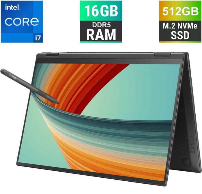Ультрабук-трансформер LG gram 14T90R-K.AAB8U1 / 14" (1920x1200) IPS Touch / Intel Core i7-1360P (12 (16) ядер по 2.2 - 5.0 GHz) / 16 GB DDR5 / 512 GB SSD M.2 / Intel Iris Xe Graphics / WebCam б/в - зображення 1