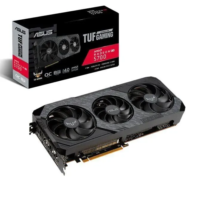 Дискретна відеокарта Asus Radeon TUF RX 5700 Gaming OC, 8 GB GDDR6, 256-bit / 1x HDMI, 3x DisplayPort / (TUF 3-RX5700-O8G-GAMING) б/в - зображення 1
