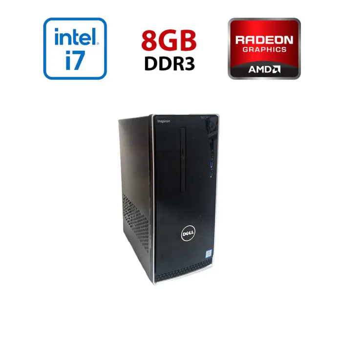 Ігровий ПК Dell Inspirion 3650 / Intel Core i7-6700K (4 (8) ядра по 4,0 - 4,2 ГГц) / 8 ГБ DDR3 / 256 ГБ SSD / AMD Radeon RX 460, 2 ГБ GDDR5, 128-біт / Wi-Fi+Bluetooth / DVD / Win 10 Home Lic б/в - зображення 1