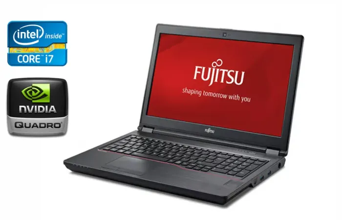 Мобільна робоча станція Fujitsu Celsius H780 / 15.6" (1920x1080) IPS / Intel Core i7-8750H (6 (12) ядер по 2.2 - 4.1 GHz) / 32 GB DDR4 / 512 GB SSD / nVidia Quadro P600, 4 GB GDDR5, 128-bit / WebCam / Fingerprint б/в - зображення 1