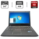Ноутбук Dell Vostro 3450 / 14" (1366x768) TN / Intel Core i7-2620M (2 (4) ядра по 2.7 - 3.4 GHz) / 8 GB DDR3 / 500 GB HDD / AMD Radeon HD 6630M, 1 GB GDDR3, 128-bit / WebCam / DVD-ROM / АКБ не тримає б/в