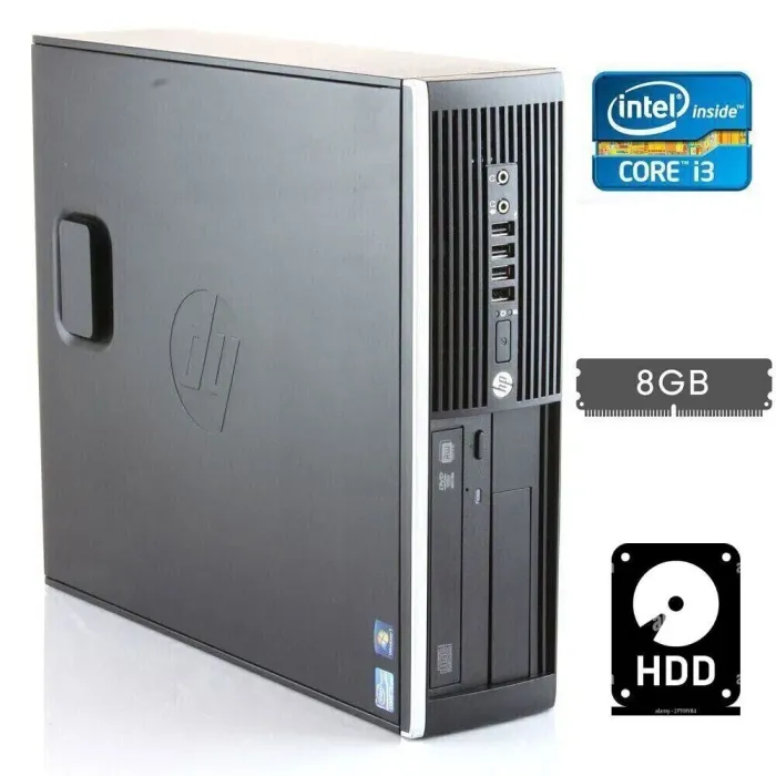 Комп'ютер HP Compaq Elite 8300 SFF / Intel Core i3-3220 (2 (4) ядра по 3.3 GHz) / 8 GB DDR3 / 500 GB HDD / Intel HD Graphics 2500 / DVD-ROM б/в - зображення 1
