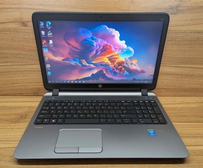 Ноутбук HP ProBook 450 G2 / 15.6" (1366x768) TN / Intel Core i5-5200U (2 (4) ядра по 2.2 - 2.7 GHz) / 8 GB DDR3 / 240 GB SSD / Intel HD Graphics 5500 / Fingerprint / WebCam / Windows 10 б/в - зображення 2