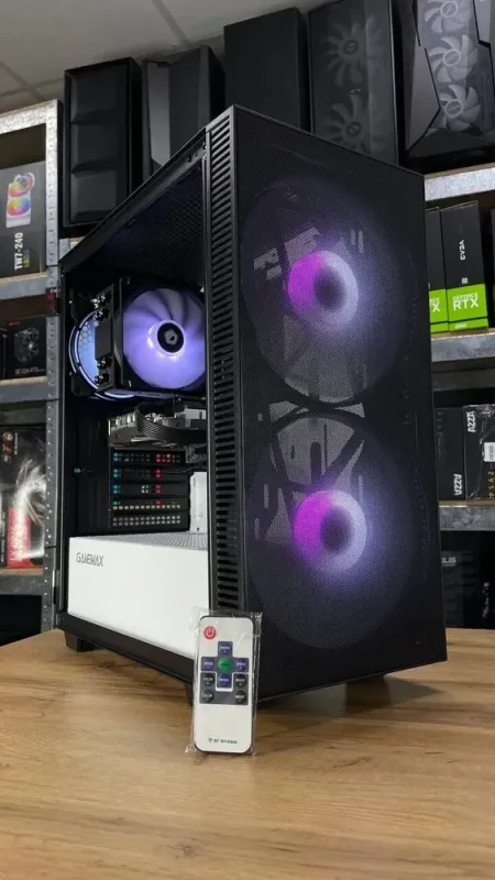 Ігровий ПК GameMax Aero Black Tower NEW / Intel Core i3-12100F (4 (8) ядер 3,3 - 4,3 ГГц) NEW / 16 ГБ DDR4 NEW / 500 ГБ SSD M.2 NEW / nVidia GeForce RTX 2060, 6 ГБ GDDR6, 192-bit / 650 Вт NEW б/в - зображення 2