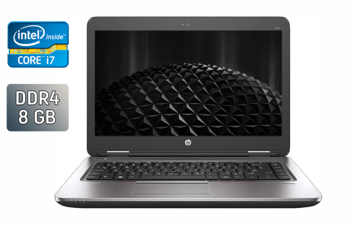 Ноутбук HP ProBook 640 G2 / 14" (1366x768) TN / Intel Core i7-6600U (2 (4) ядра по 2.6 - 3.4 GHz) / 8 GB DDR4 / 500 GB HDD / Intel HD Graphics 520 / WebCam / Fingerprint / Windows 10 б/в - зображення 1