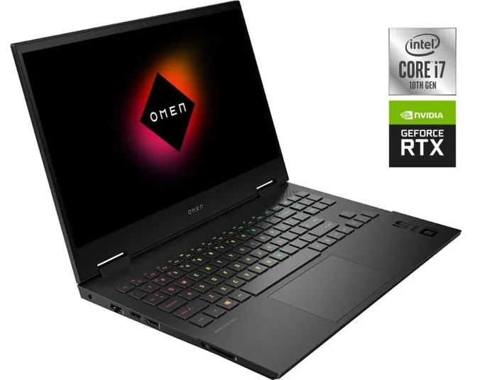 Ігровий ноутбук Б-клас HP Omen 15-ek0013dx / 15.6" (1920x1080) IPS / Intel Core i7-10750H (6 (12) ядер по 2.6 - 5.0 GHz) / 16 GB DDR4 / 512 GB SSD / nVidia GeForce RTX 2060, 6 GB GDDR6, 192-bit / WebCam б/в - зображення 1